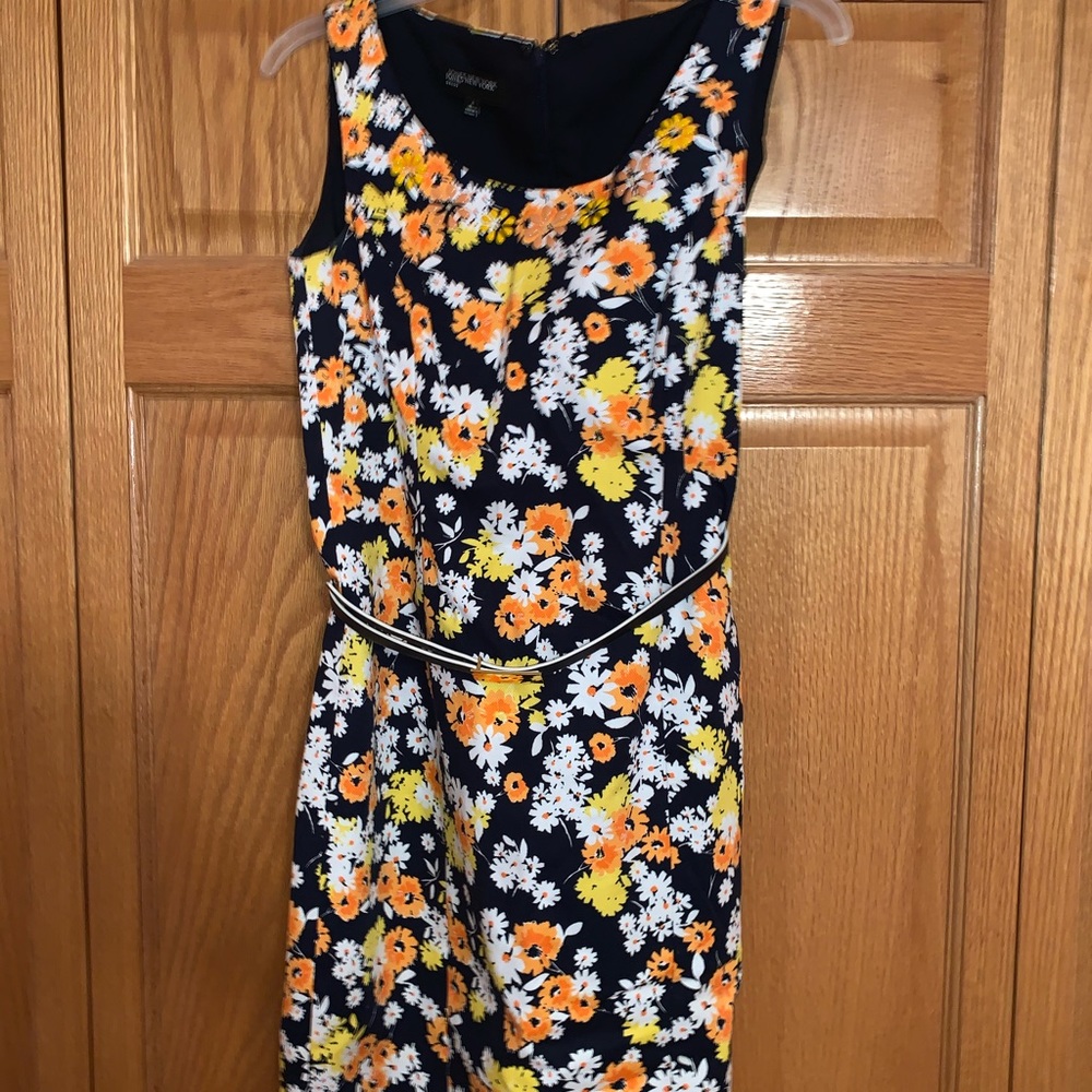 Jones New York Floral Dress with Belt